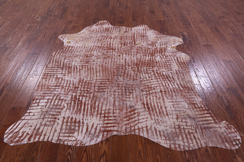 Printed Natural Cowhide Rug - Medium 6'2