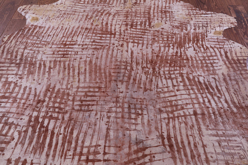 Printed Natural Cowhide Rug - Medium 6'2
