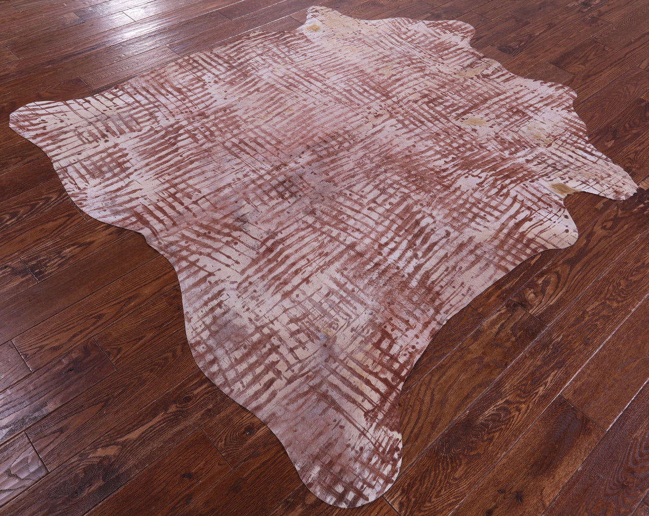 Printed Natural Cowhide Rug - Medium 6'2"H x 6'1"W