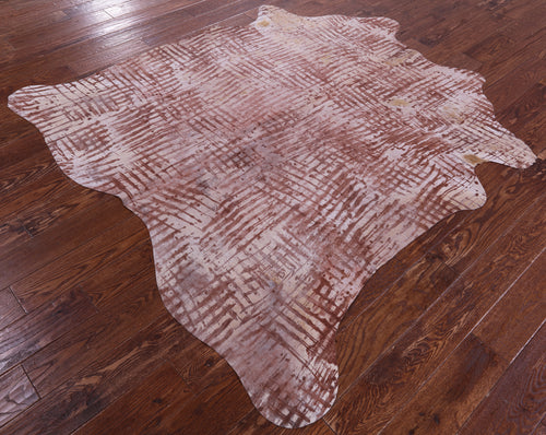 Printed Natural Cowhide Rug - Medium 6'2