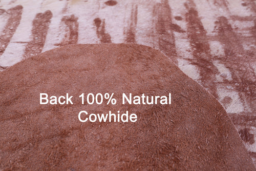 Printed Natural Cowhide Rug - Medium 6'2