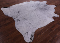 Thumbnail for Black Salt & Pepper Natural Cowhide Rug - X-Large 7' 7