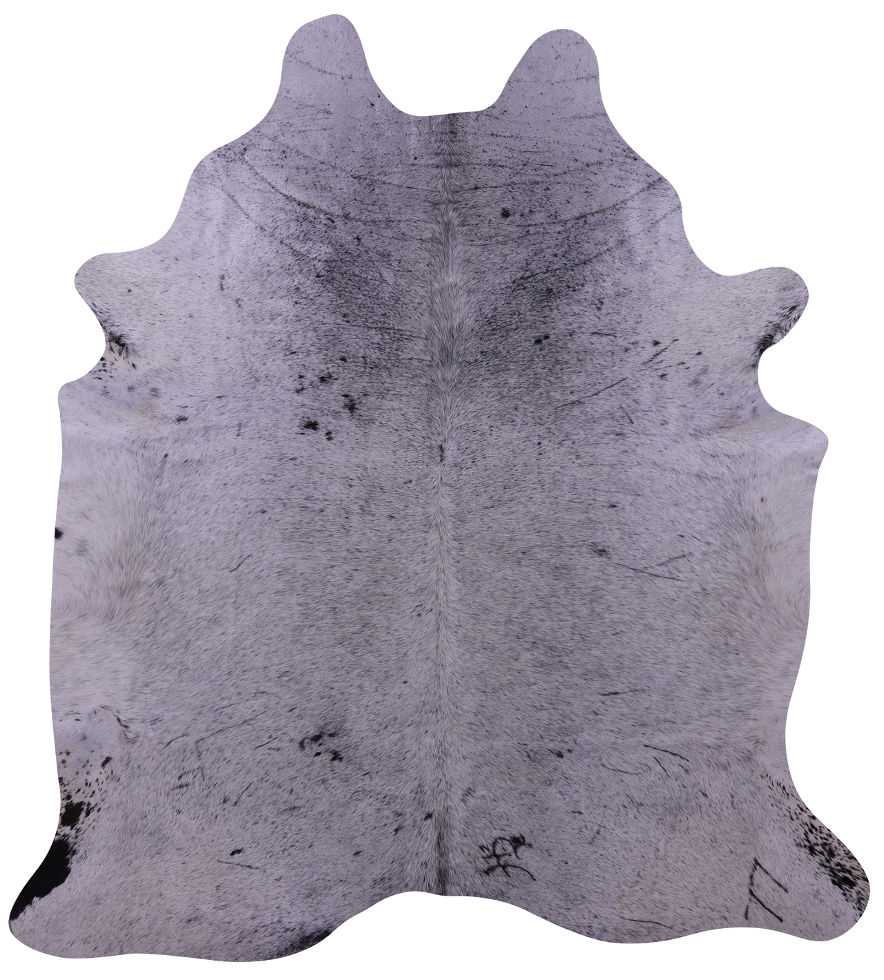 Black Salt & Pepper Natural Cowhide Rug - X-Large 7' 7"H x 6' 11"W