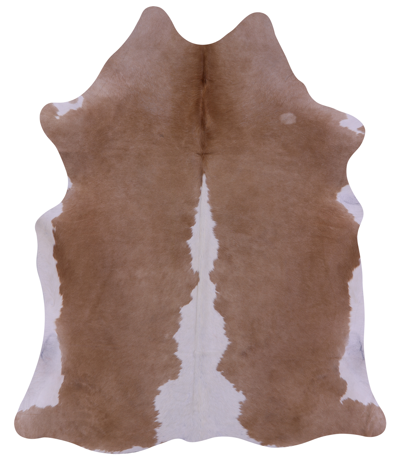 Brown & White Natural Cowhide Rug - XX-Large 7' 8"H x 6' 5"W