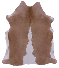 Thumbnail for Brown & White Natural Cowhide Rug - XX-Large 7' 8