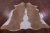 Thumbnail for Brown & White Natural Cowhide Rug - XX-Large 7' 8