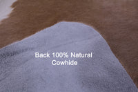 Thumbnail for Brown & White Natural Cowhide Rug - XX-Large 7' 8