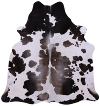 Thumbnail for Brown & White Natural Cowhide Rug - X-Large 7' 7