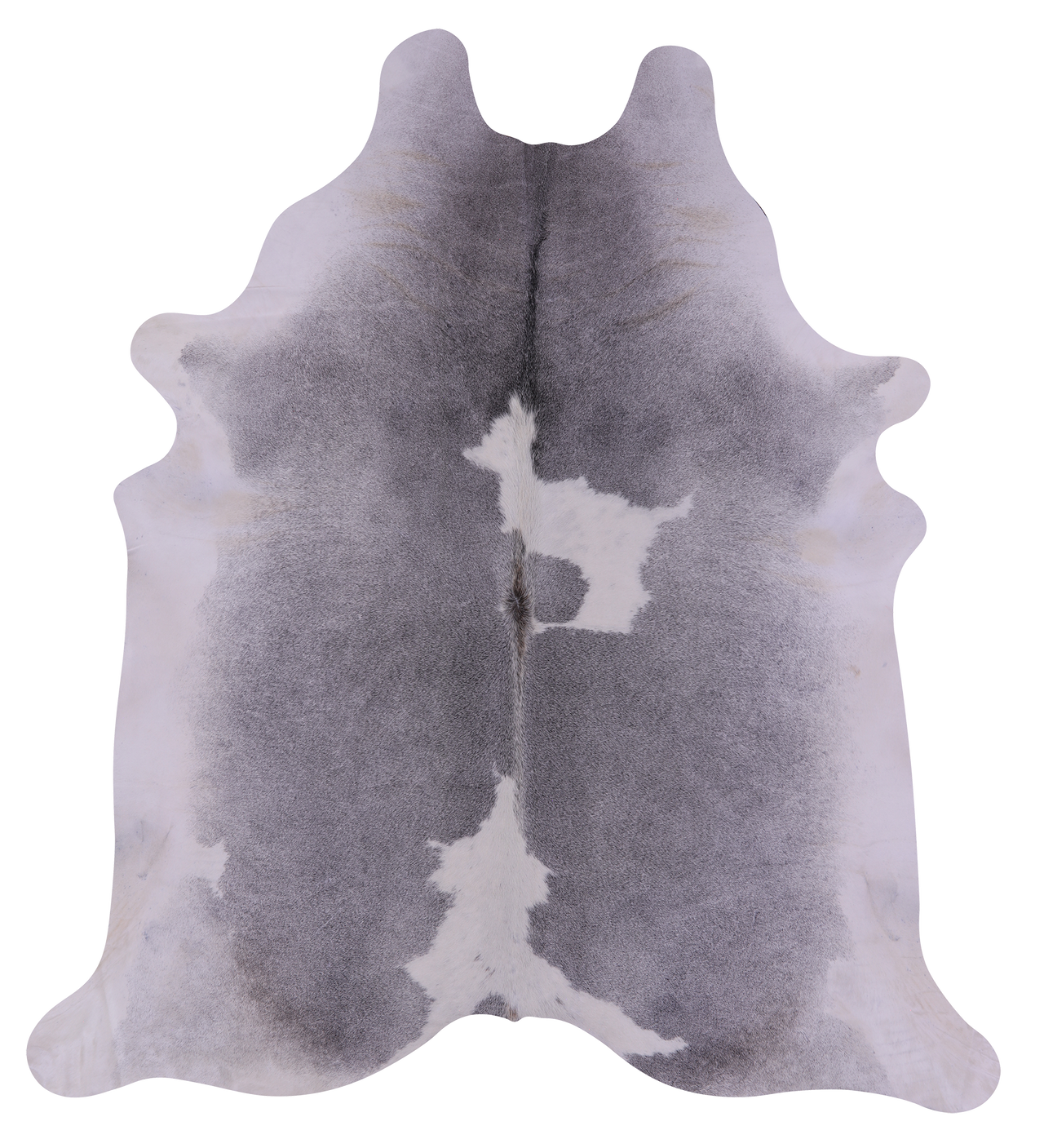 Grey & White Natural Cowhide Rug - XX-Large 7' 10"H x 7' 0"W