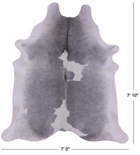 Thumbnail for Grey & White Natural Cowhide Rug - XX-Large 7' 10