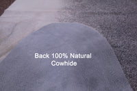 Thumbnail for Grey & White Natural Cowhide Rug - XX-Large 7' 10