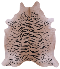 Thumbnail for Tiger Animal Print Natural Cowhide Rug - XX-Large 7' 8