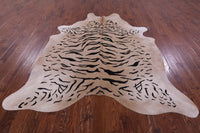 Thumbnail for Tiger Animal Print Natural Cowhide Rug - XX-Large 7' 8