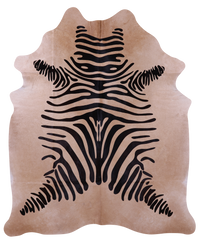 Thumbnail for Zebra Animal Print Natural Cowhide Rug - XX-Large 8' 0