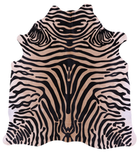 Thumbnail for Zebra Animal Print Natural Cowhide Rug - Large 6' 9