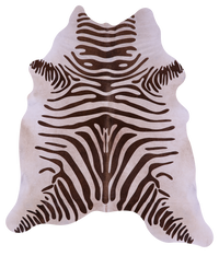 Thumbnail for Zebra Animal Print Natural Cowhide Rug - X-Large 7' 0