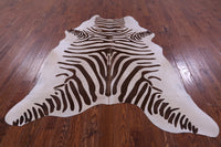 Thumbnail for Zebra Animal Print Natural Cowhide Rug - X-Large 7' 0