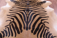 Thumbnail for Zebra Animal Print Natural Cowhide Rug - X-Large 7' 6
