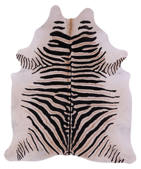 Thumbnail for Zebra Animal Print Natural Cowhide Rug - XX-Large 8' 1
