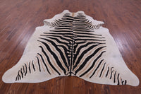 Thumbnail for Zebra Animal Print Natural Cowhide Rug - XX-Large 8' 1