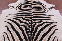 Thumbnail for Zebra Animal Print Natural Cowhide Rug - XX-Large 8' 1