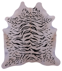 Thumbnail for Tiger Animal Print Natural Cowhide Rug - X-Large 7' 3
