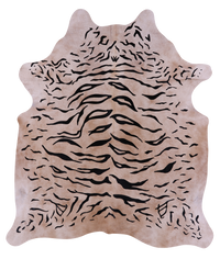 Thumbnail for Tiger Animal Print Natural Cowhide Rug - X-Large 7' 2