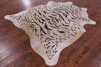 Thumbnail for Tiger Animal Print Natural Cowhide Rug - X-Large 7' 2
