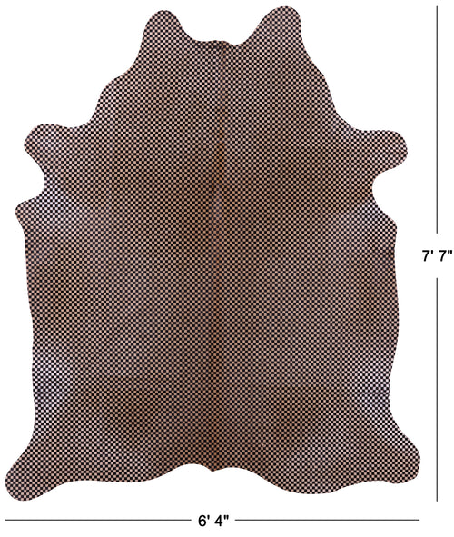 Printed Natural Cowhide Rug - X-Large 7' 7