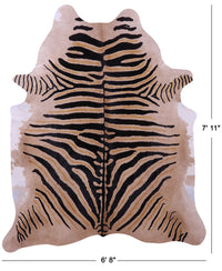 Thumbnail for Zebra Animal Print Natural Cowhide Rug - XX-Large 7' 11