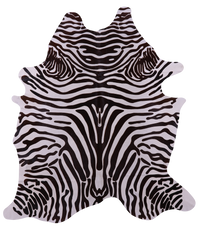 Thumbnail for Zebra Animal Print Natural Cowhide Rug - X-Large 7' 5