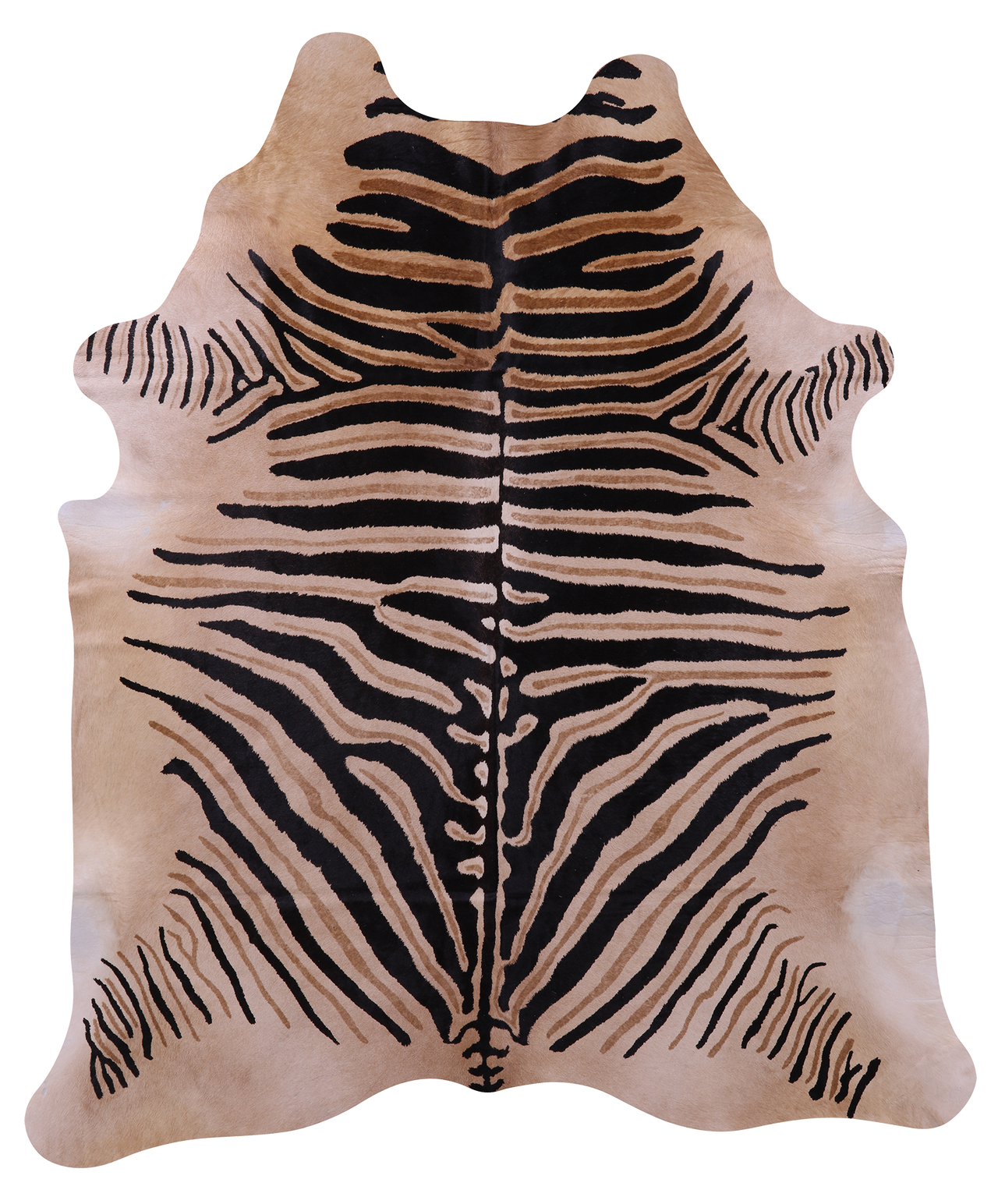 Zebra Animal Print Natural Cowhide Rug - XX-Large 7' 10"H x 6' 8"W