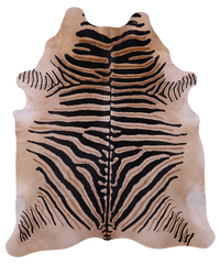 Thumbnail for Zebra Animal Print Natural Cowhide Rug - XX-Large 7' 10