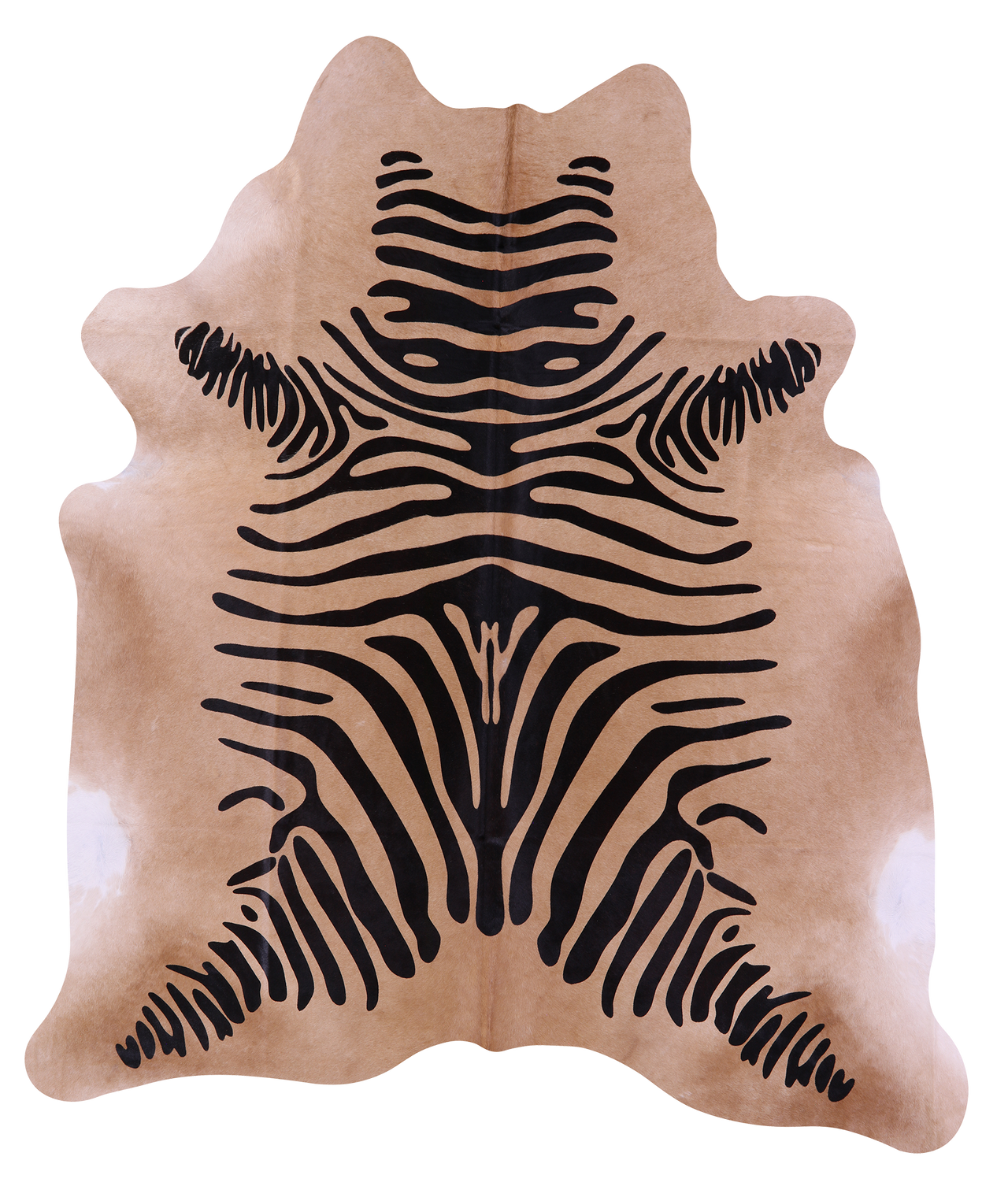 Zebra Animal Print Natural Cowhide Rug - XX-Large 7' 9"H x 6' 10"W