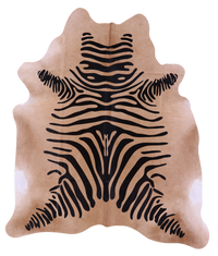 Thumbnail for Zebra Animal Print Natural Cowhide Rug - XX-Large 7' 9