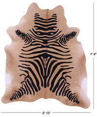 Thumbnail for Zebra Animal Print Natural Cowhide Rug - XX-Large 7' 9