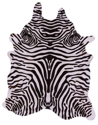 Thumbnail for Zebra Animal Print Natural Cowhide Rug - XX-Large 7' 10