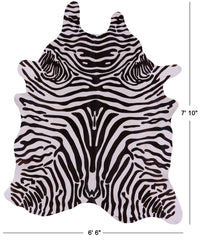 Thumbnail for Zebra Animal Print Natural Cowhide Rug - XX-Large 7' 10
