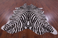 Thumbnail for Zebra Animal Print Natural Cowhide Rug - XX-Large 7' 10