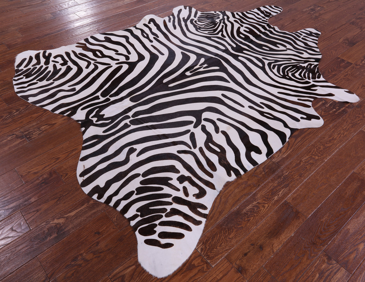 Zebra Animal Print Natural Cowhide Rug - XX-Large 7' 10"H x 6' 6"W
