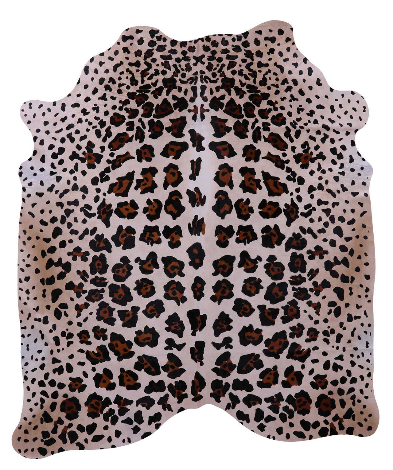 Jaguar Animal Print Natural Cowhide Rug - X-Large 7' 0"H x 6' 0"W