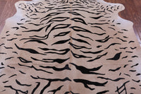 Thumbnail for Tiger Animal Print Natural Cowhide Rug - X-Large 7' 0
