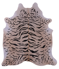 Thumbnail for Tiger Animal Print Natural Cowhide Rug - X-Large 7' 0