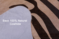 Thumbnail for Zebra Animal Print Natural Cowhide Rug - X-Large 7' 4
