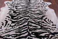 Thumbnail for Tiger Animal Print Natural Cowhide Rug - X-Large 7' 5