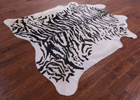 Thumbnail for Tiger Animal Print Natural Cowhide Rug - X-Large 7' 5