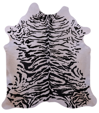 Thumbnail for Tiger Animal Print Natural Cowhide Rug - X-Large 7' 5
