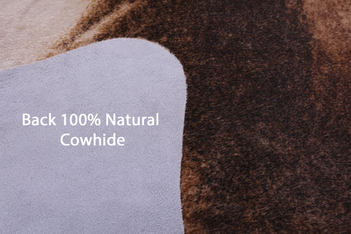 Lion Printed Natural Cowhide Rug - Large 6' 9
