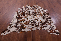 Thumbnail for Abstract Printed Natural Cowhide Rug - X-Large 7' 1