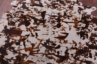 Thumbnail for Abstract Printed Natural Cowhide Rug - X-Large 7' 1